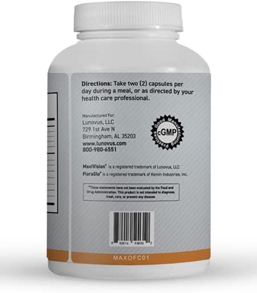 MaxiVision Ocular Formula AREDS2 Eye Multi Vitamins Lutein Zeaxanthin 60 ct.