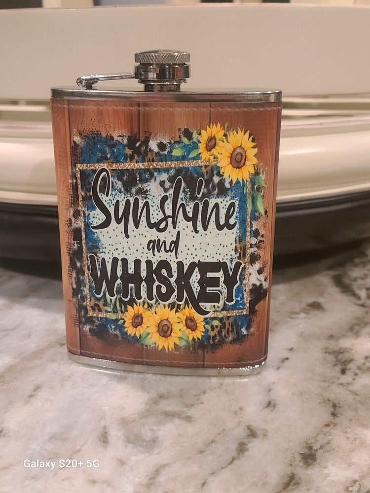 Stay Trashy 8 oz flask custom made NEW