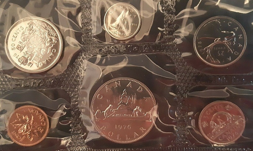 1976 Canada Uncirculated Mint Proof Like Set, original envelope & COA