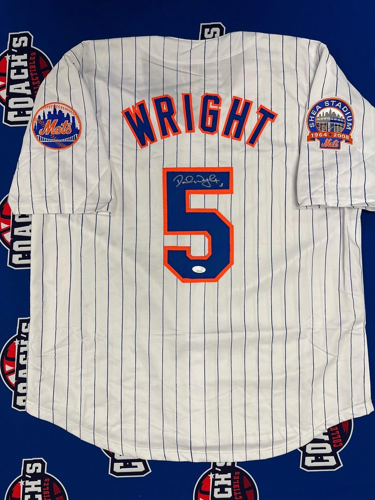 David Wright Autographed NY Mets CUSTOM Pinstripe Jersey (Beckett)