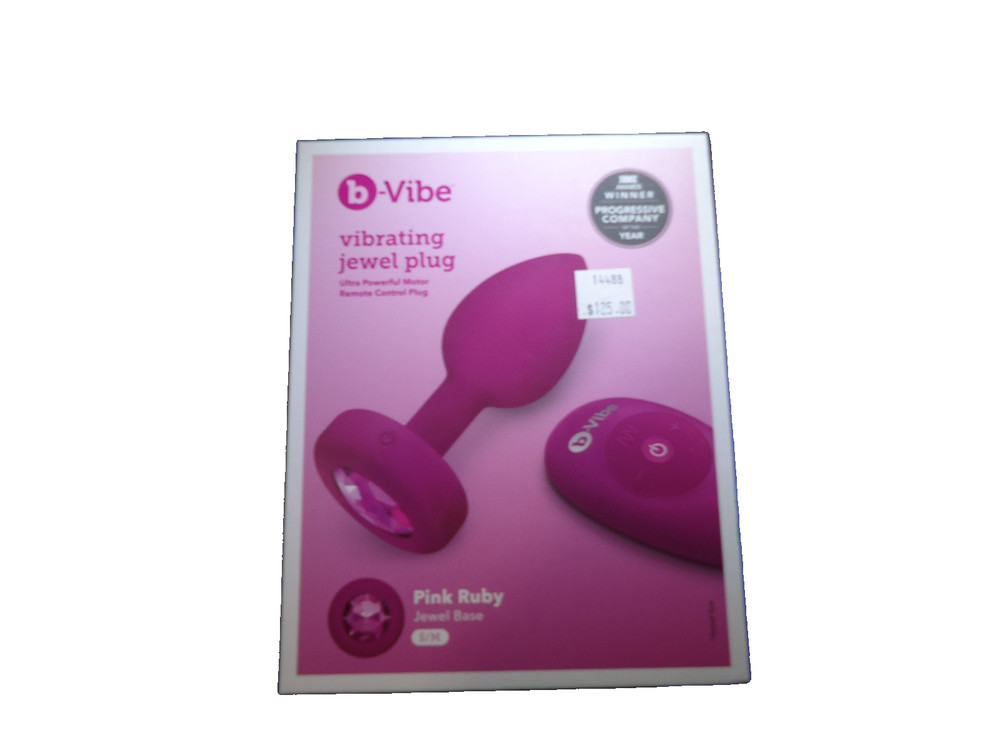 b-Vibe Multi-Speed Vibrating Butt Plug Jewel Remote Pink Ruby