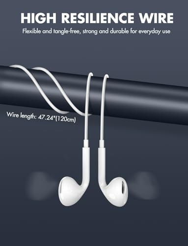 Antool Auriculares con cable, llamadas ultra claras y sin ruido: 2 Paquete