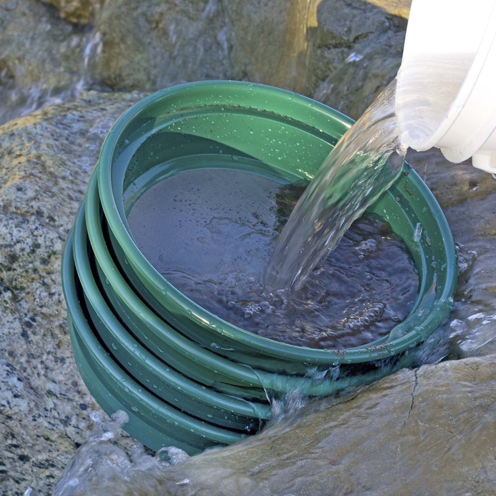 ASR Outdoor 5pc Gold Panning Classifier Screen Set for Prospecting