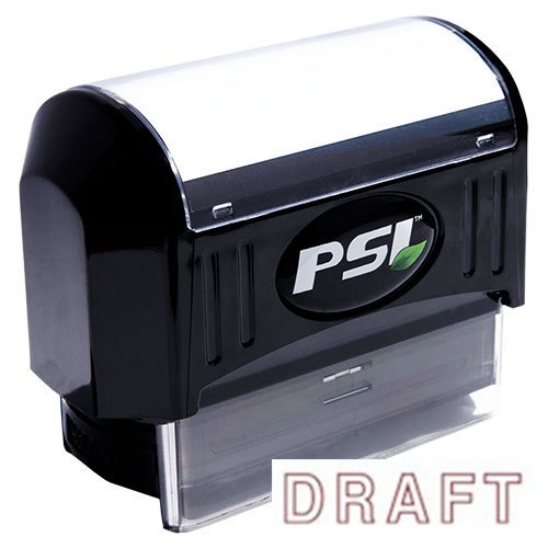 DRAFT Pre-Inked PSI Rubber Stamp (RED)