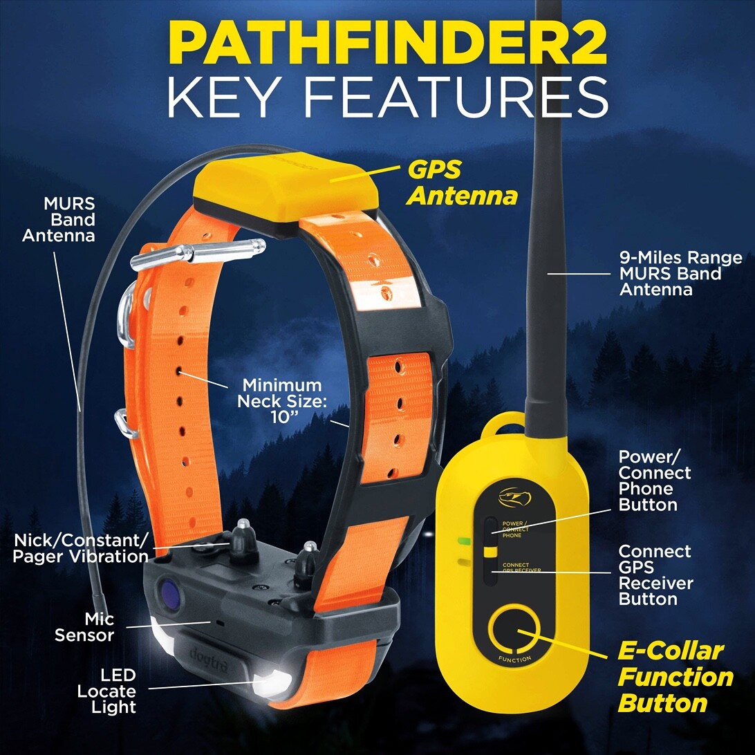 Dogtra PATHFINDER2 GPS Dog Tracking & Training Collar E-Fence LED Light
