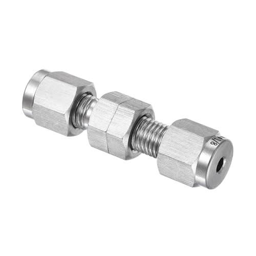 Compression Tubes Fitting, Bulkhead Union Coupling Adapter 304 Stainless