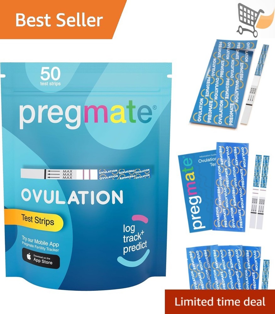 Ovulation  Strips 50 Count Predictor Kit Easy to Use Fast Results