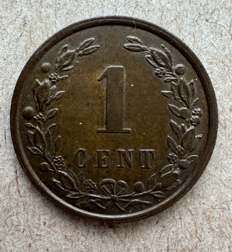 Netherlands, Cent, 1901, KM#131