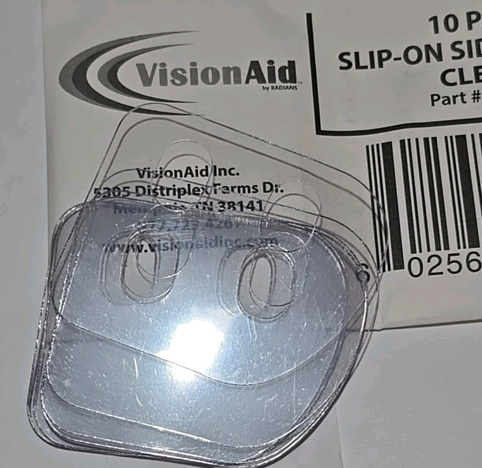10 Pair Vison Aid Slip-On Clear Sideshields