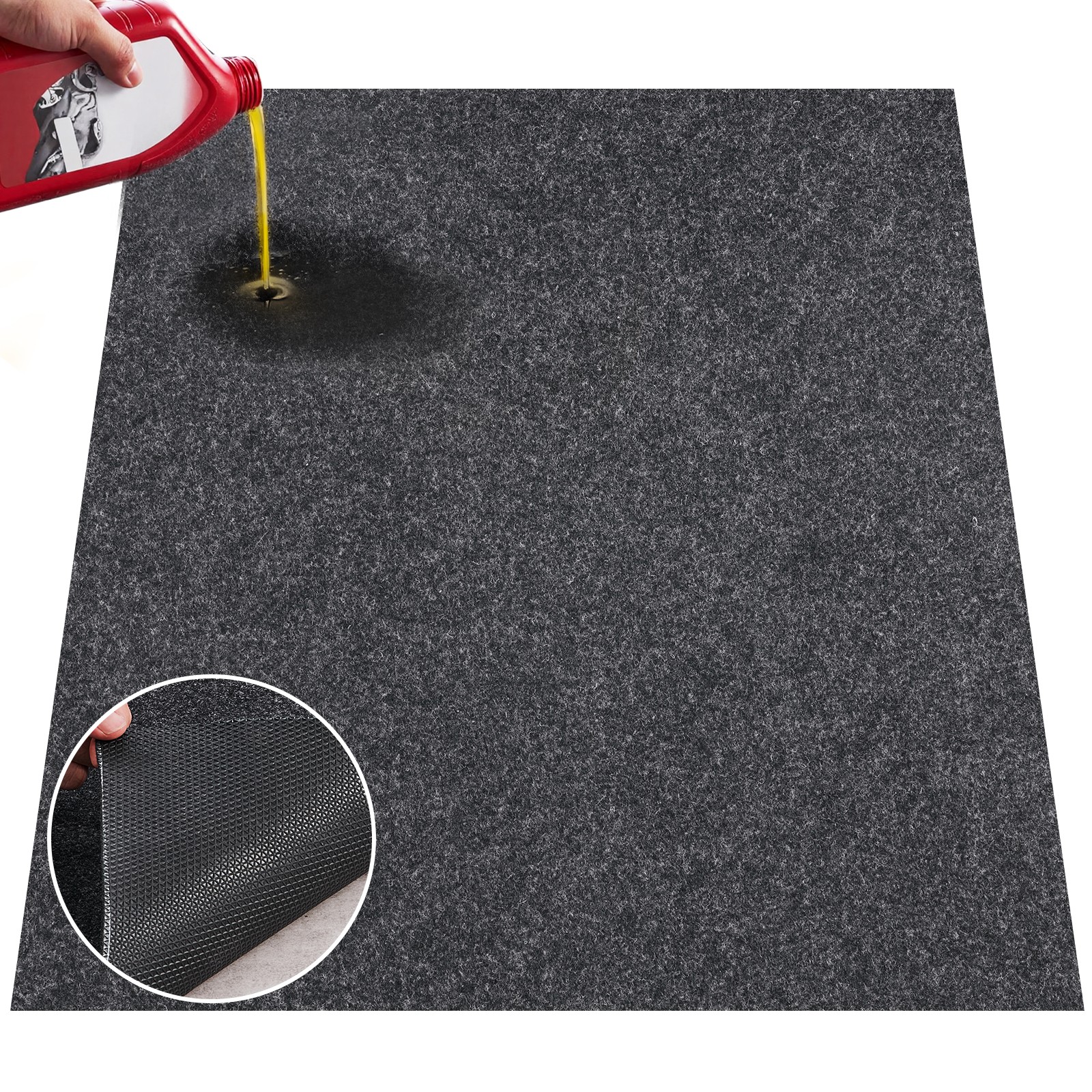 Uimoso Garage Floor Mat 3'x5' Non-slip Durable Waterproof Containment Mat