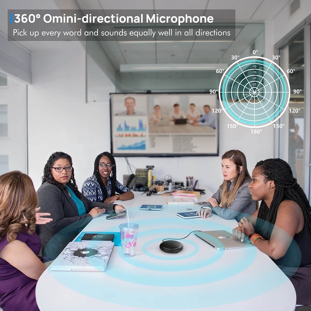 CMTECK Conference USB Microphone, Computer Desktop Mic with Mute Function, Om...