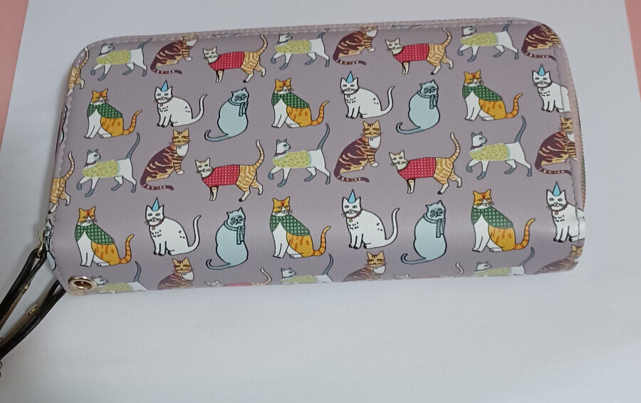 cute cat women's clutch wallet