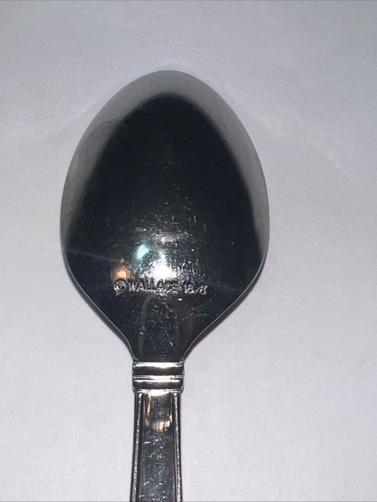 Wallace Silver Herringbone Textured Weave Handle Teaspoon Teaspoon Flatware