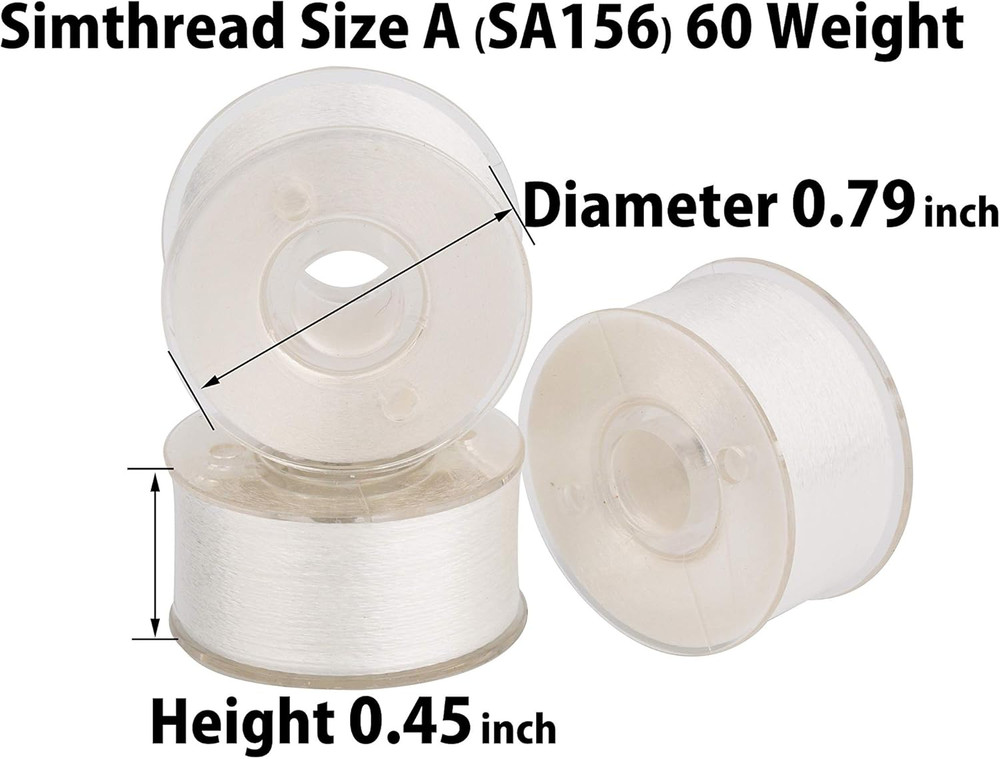 144Pcs Embroidery Pre-Wound Bobbins Thread, Class 15 Type a Size SA156, Polyeste