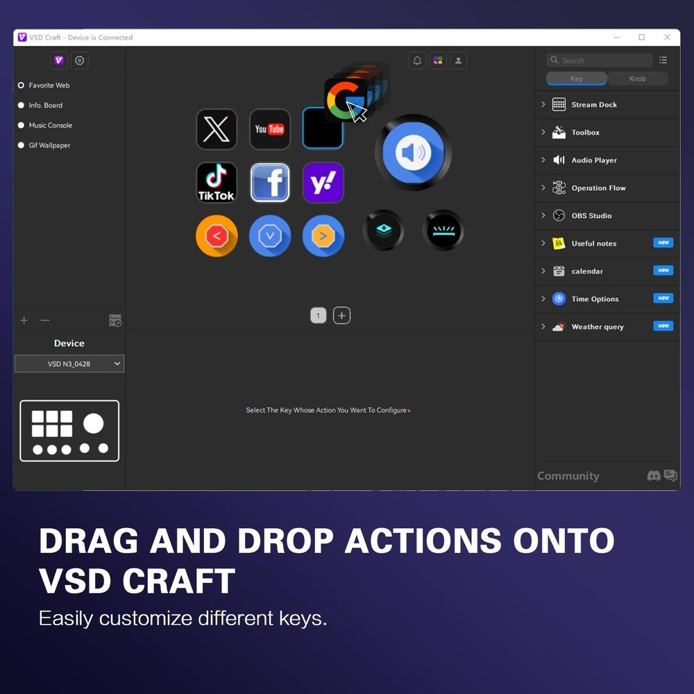 TreasLin Stream Controller Deck with12 Customizable Macro Keys to Trigger Action