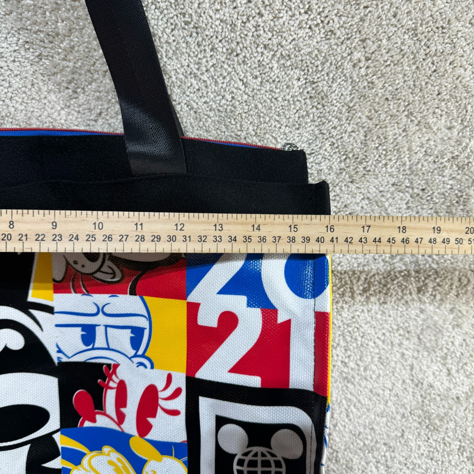 Disney Parks 2021 Mickey Mouse Tote Bag Multicolor Walt Disney World Color Block