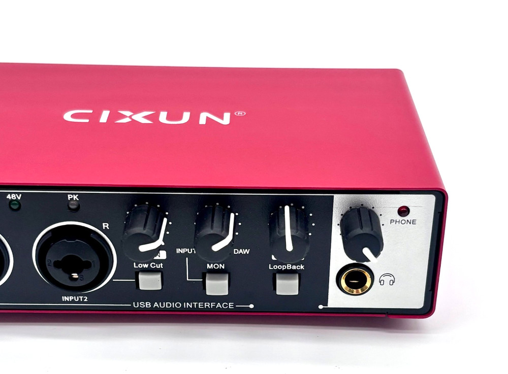 Cixun 2 Channels Low Latency USB Audio Interface: Plug And Play