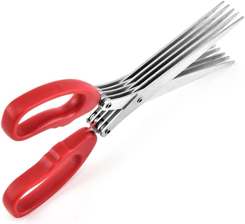 Shredder Scissors Multipurpose Multi-Blade Cutting One Size Fits All, Red
