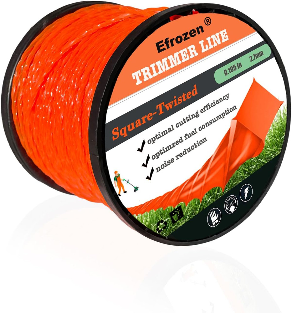 Weed Eater String, Commercial Square Twist .105" Diameter X 302' String Trimmer