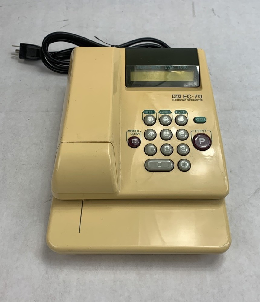 MAX EC-70 Electronic Check Writer - Broken Cover
