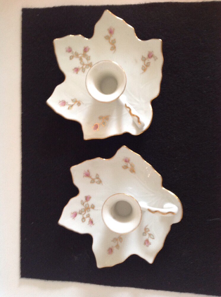 Vintage Candle Holders  Handpainted