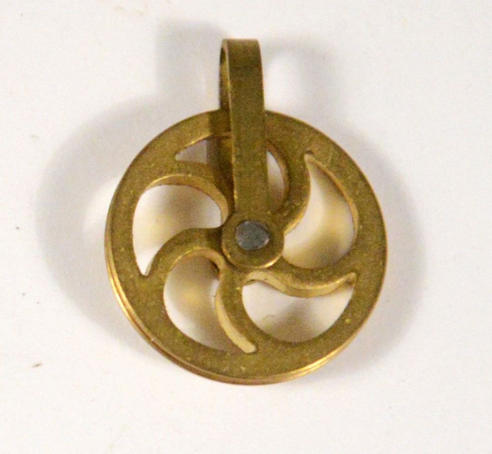 Miniature Vienna Regulator Clock Pulley, Curved Spoke