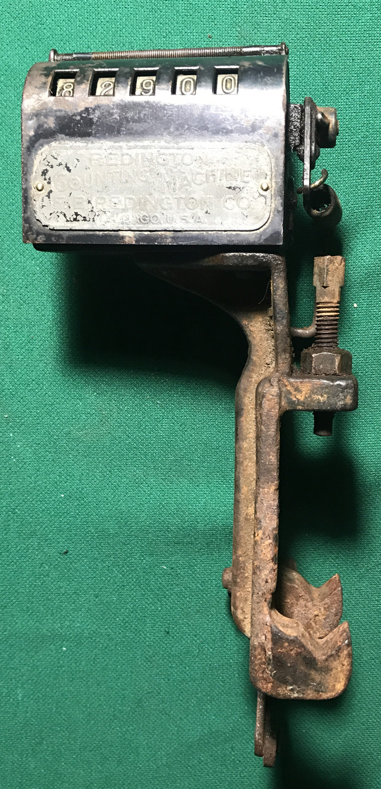 VINTAGE REDINGTON COUNTING MACHINE HAY BALE COUNTER COMPLETE&WORKING STEAM PUNK