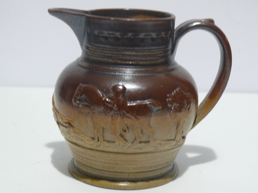 19TH CENTURY STONEWARE HUNTING JUG