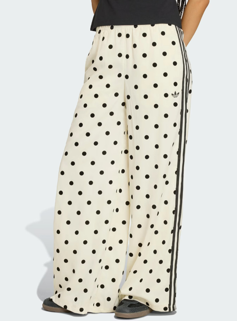 adidas Originals Satin Polka Dot Wide Leg Pants Women Lifestyle AsiaFit KV1168