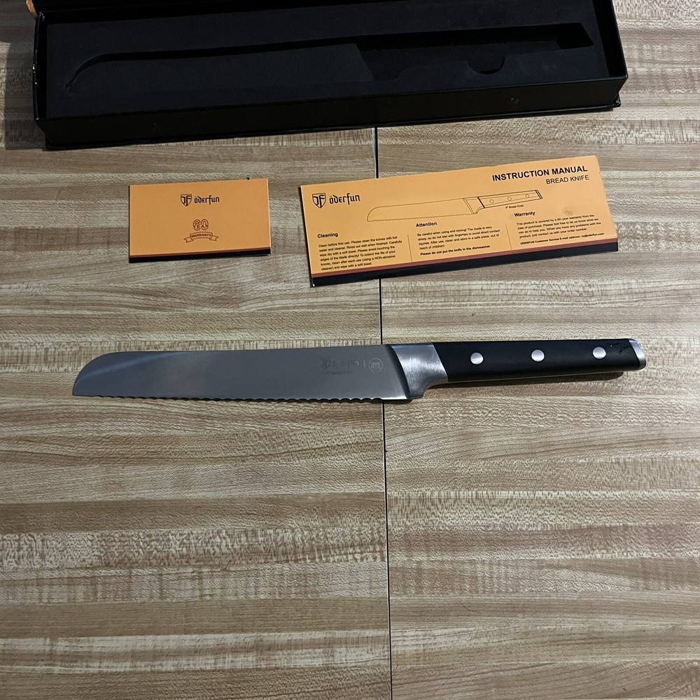 ODERFUN 8 in Bread Knife Chef Quality Serrated Bread Knife