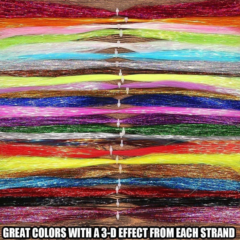 24-Color Flash String for Crafting Flies - Superior Durability & Effect