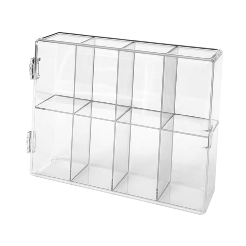 Figures Display Case Clear Display Case Figurine Rack Stackable 8 Grid Dustproof