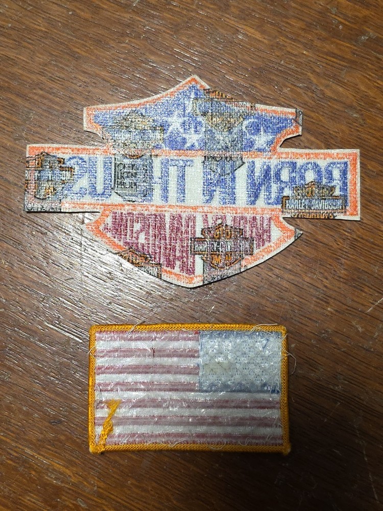 Harley Davidson Patch & American Flag Patch