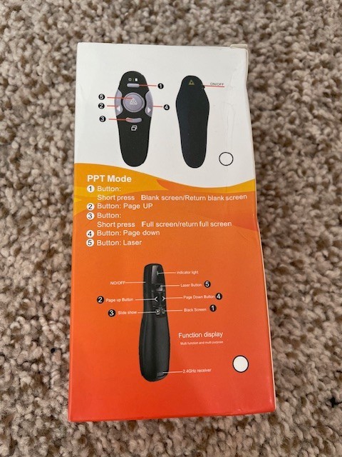 NEW!! PPT Wireless Presenter Expert - Laser Pointer in a Remote Control with USB