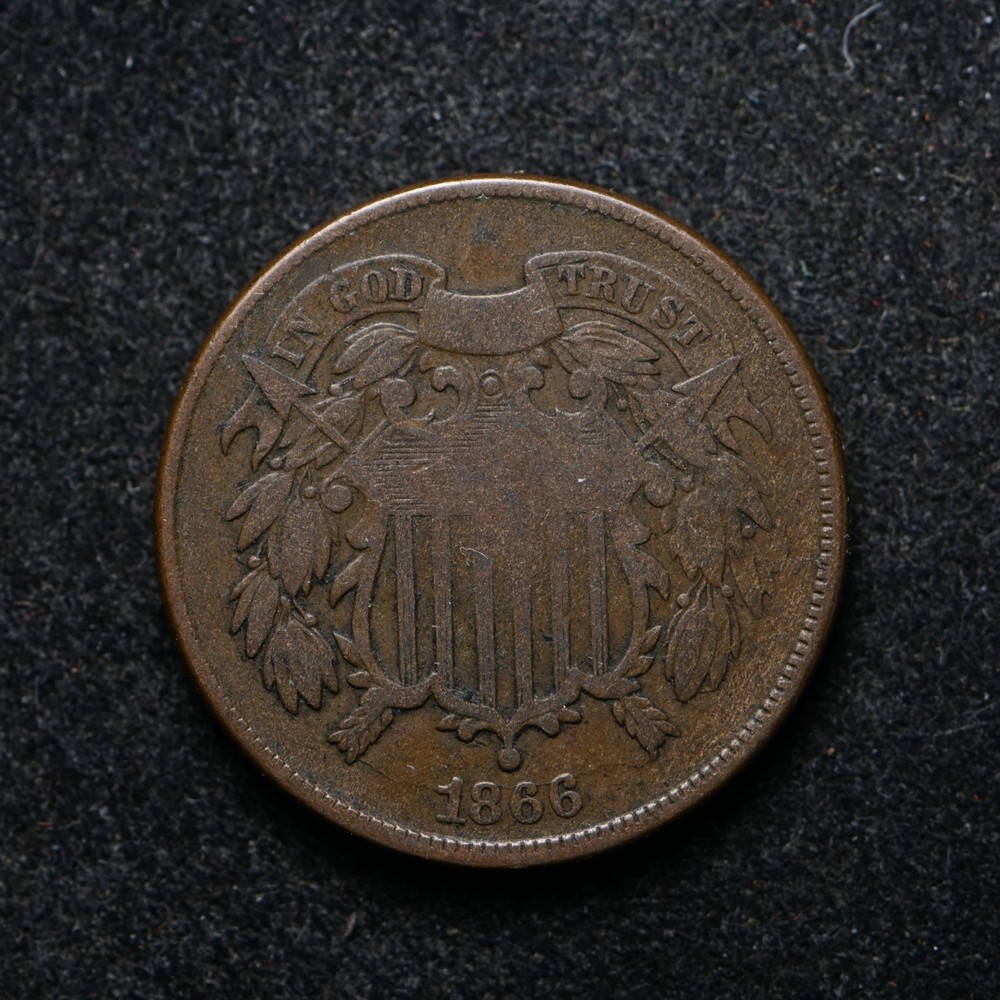 1866 Two Cent Piece (cn16432)