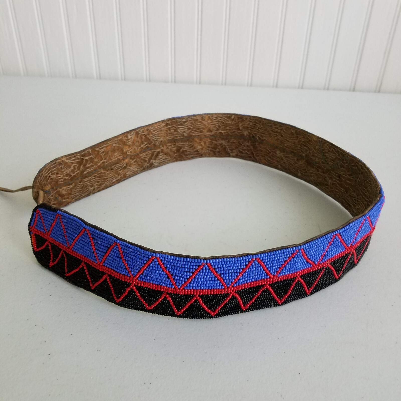 Vintage Native American Indian beaded CROW belt Intricate Handmade Decorative
