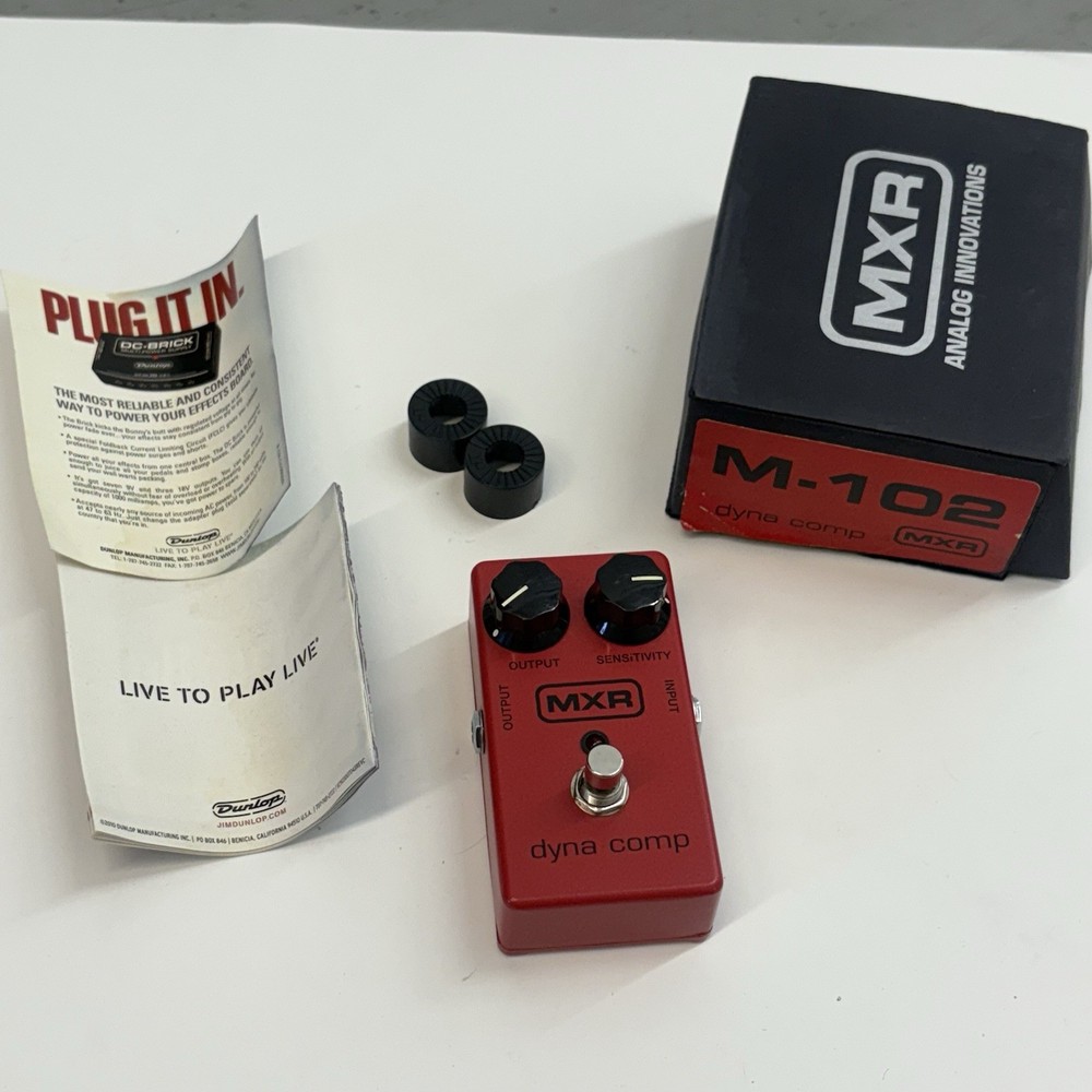Dunlop MXR M102 Dyna Comp Compressor Pedal Used w/ Box & Knobs Guitar Effects