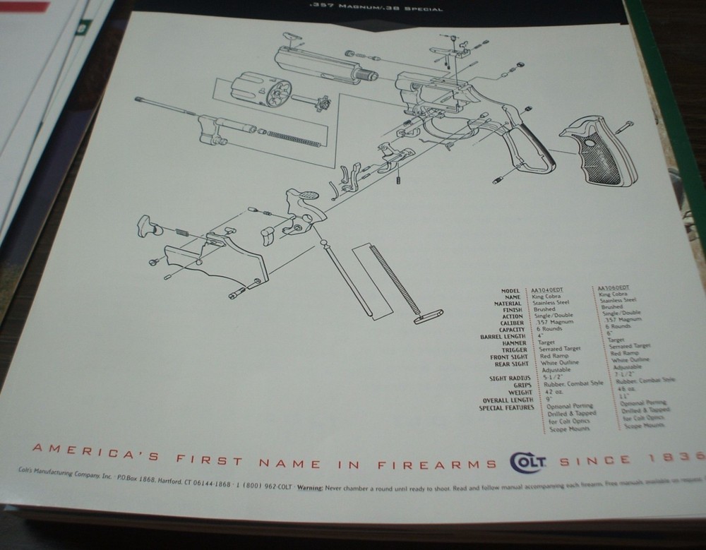 1998 COLT KING COBRA Brochure