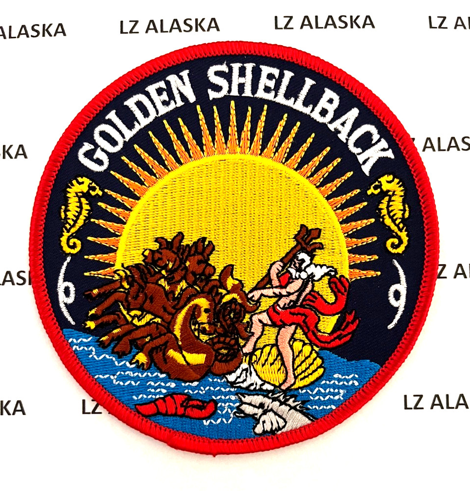 US NAVY GOLDEN SHELLBACK 4 1/2" PATCH N19