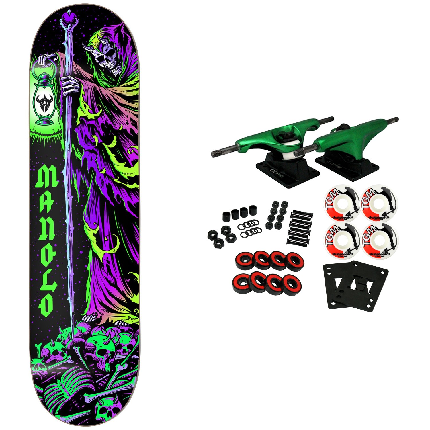 Darkstar Skateboard Complete Manolo Robles Midnight Super Sap 8.0" x 31.6"