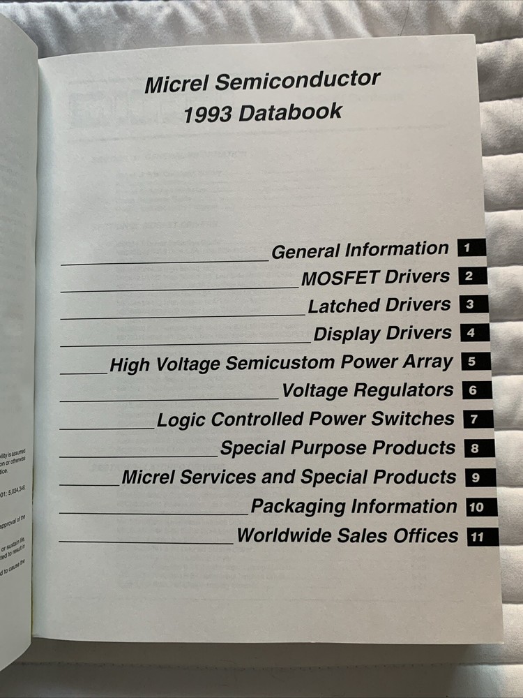Vintage 1993 MICREL SEMICONDUCTOR Databook