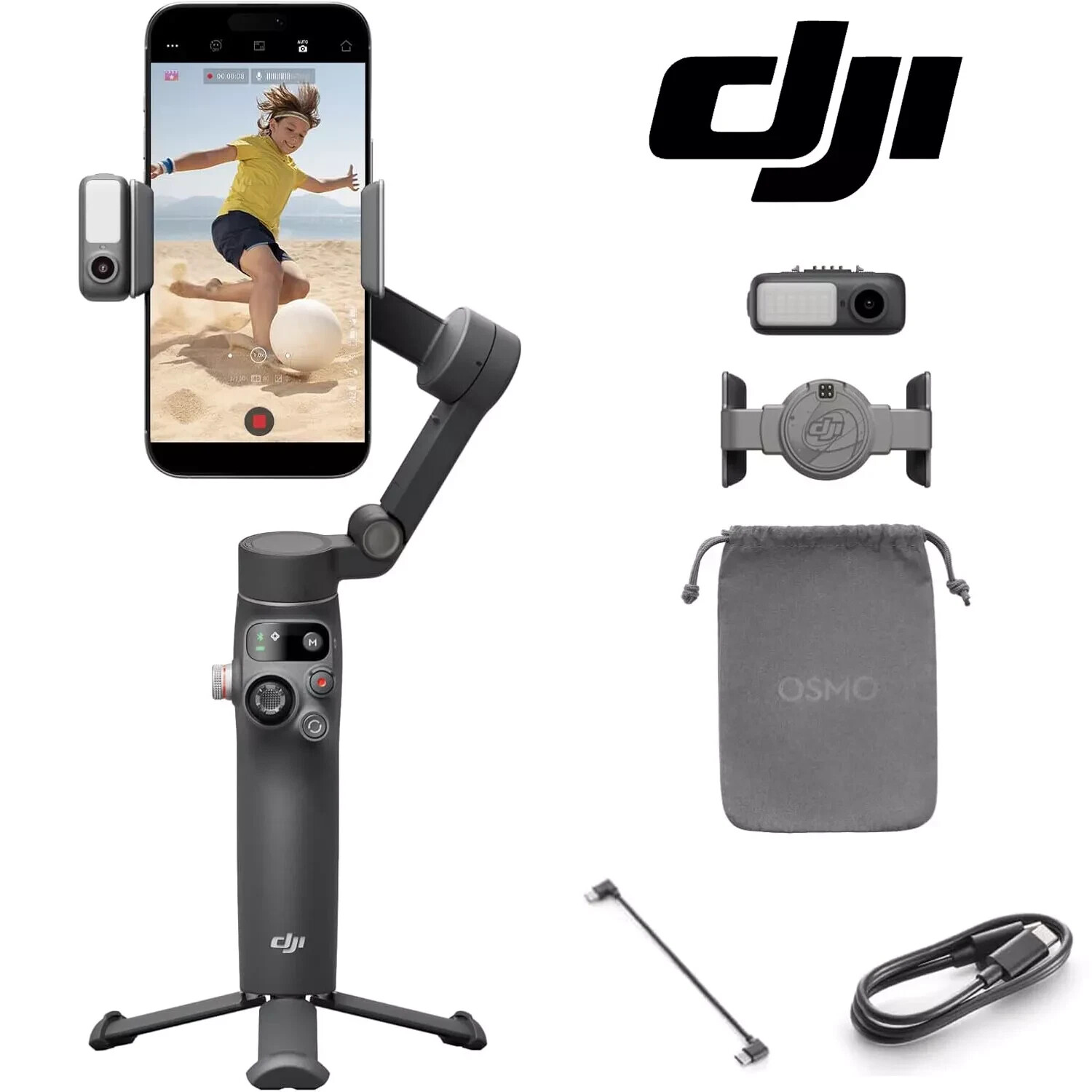 DJI Osmo Mobile 7P Gimbal Stabilizer 3-Axis Foldable Smartphone Android iPhone!