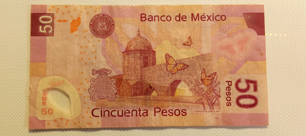 Mexic 2005 50 Pesos Polymer plastic CIRC Poor