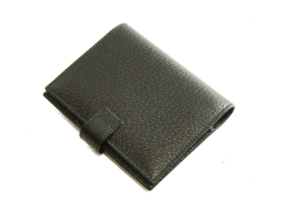 Authentic Gucci Black Leather Agenda Notebook