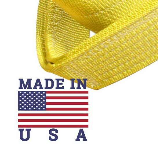 4" x 8' Nylon Lifting Sling Strap Eye & Eye 2-ply USA Made Tagged Tow Pull