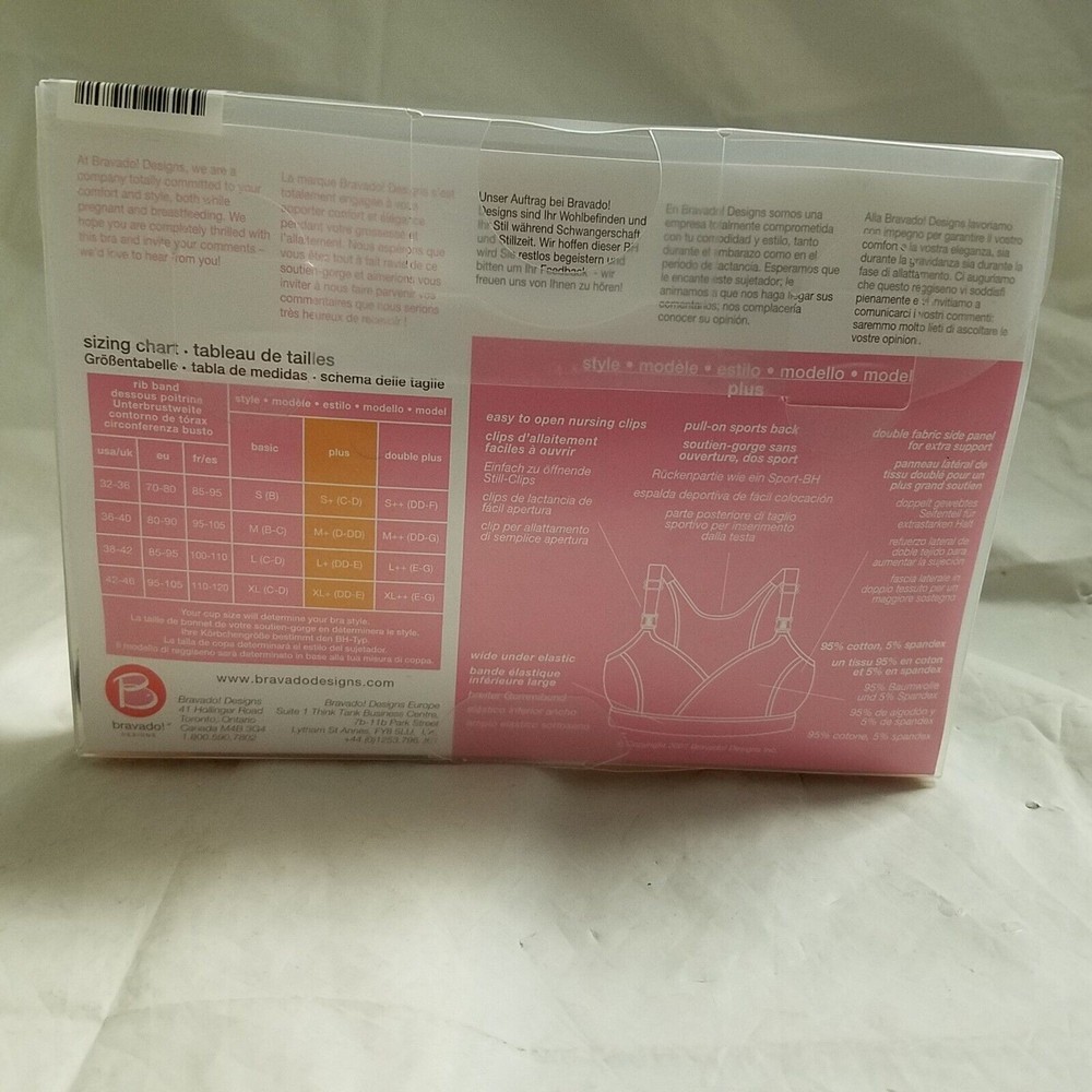Bravado Nursing Bra BLACK Size L+, Syle 1012