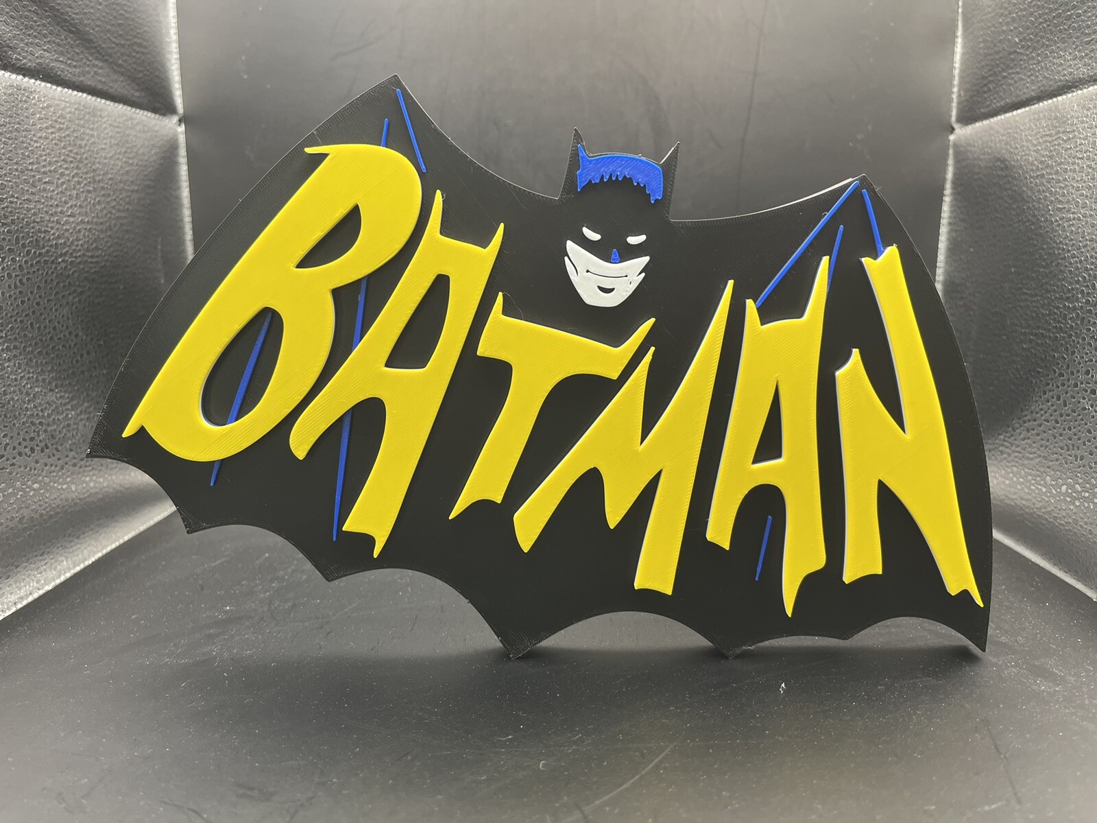 Batman 1966 Logo Sign Display | 3D Wall Desk Shelf Art 11 inch