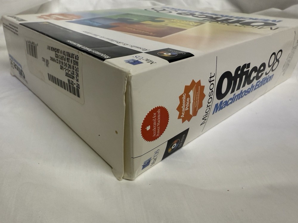 Microsoft Office 98 Macintosh Edition Complete W/Booklets - Untested - Big Box
