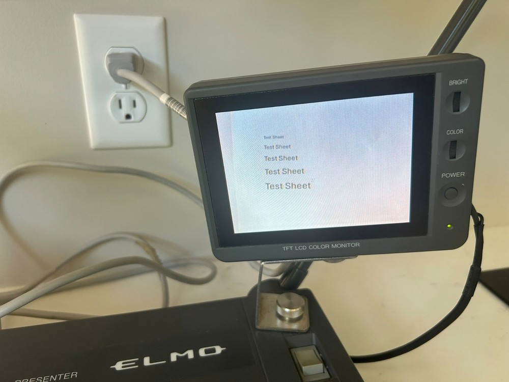 ELMO HV-5100XG Document Camera Visual Presenter w/ TFT/LCD Screen Remote Tested