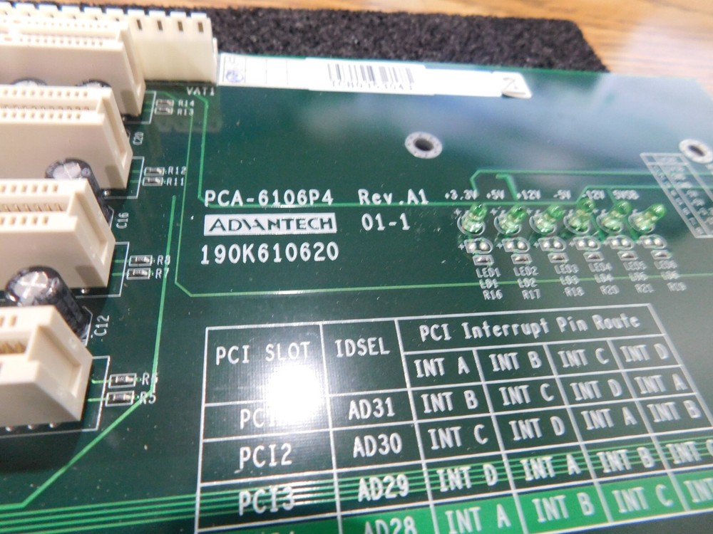 Advantech Model: PCA-6106P4 Backplane Board. Rev. A1
